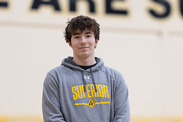 Rocco Paulson in in Mertz Mortorelli Gymnasium.