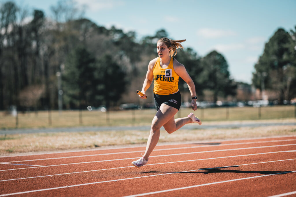 Woman track runner