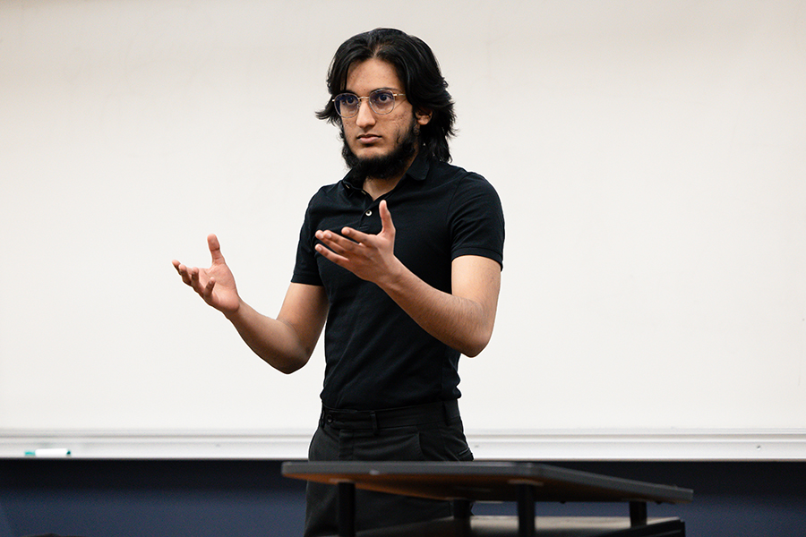 University of Wisconsin-Superior student Usman Ahmad was awarded third place and $250 in prize money in the WiSys Quick Pitch State Final at the WiSys SPARK Symposium.