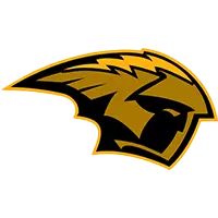 Stylized golden and black logo of a hawks head in profile, outlined in yellow, facing right. The design features sharp, angular lines and a bold, fierce expression.