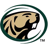 Logo featuring a stylized beaver head with prominent teeth, drawn in tan, black, and white, outlined by a green circular border on a white background.