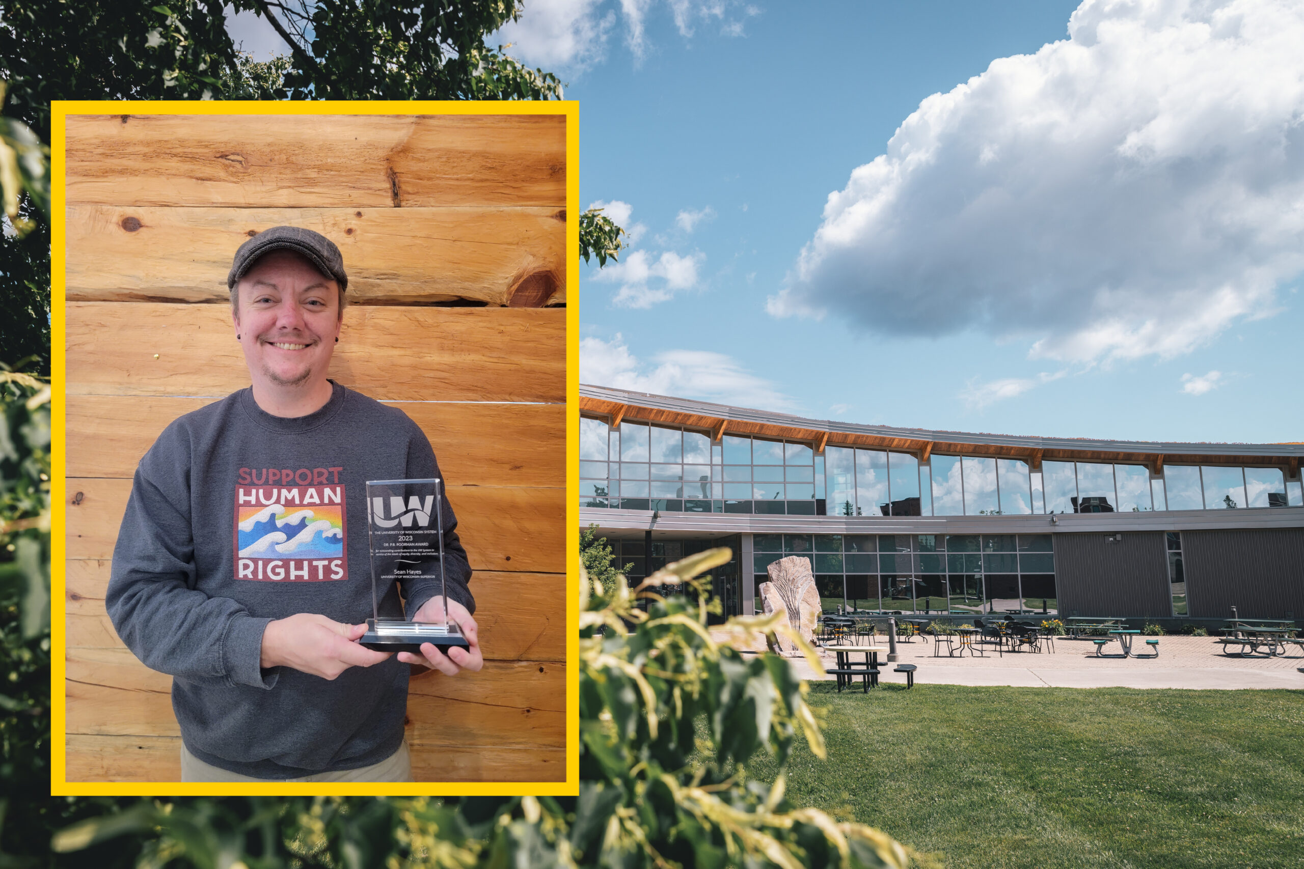 University of Wisconsin-Superior student Sean Hayes, a graduate English major with a communications minor, has been named a recipient of the 2023 Dr. P.B. Poorman Award for Outstanding Achievement on Behalf of LGBTQ+ People.